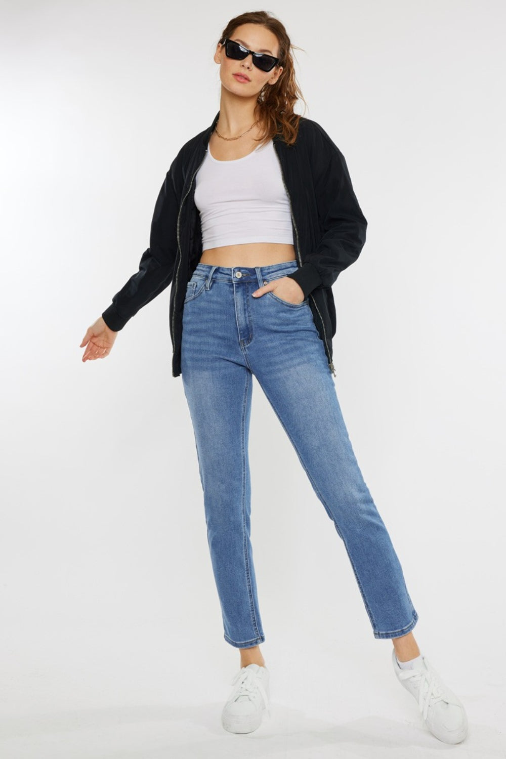 Plus Size Walk In The Park  High Waist Jeans