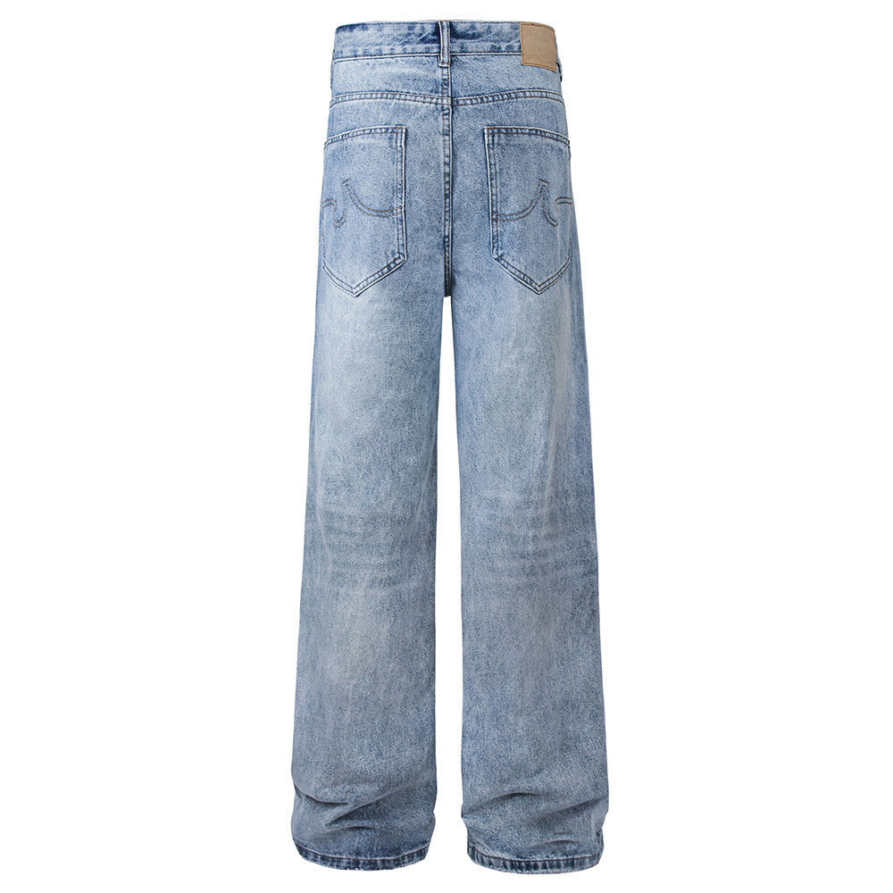 Men Washed Out Straight leg Jeans