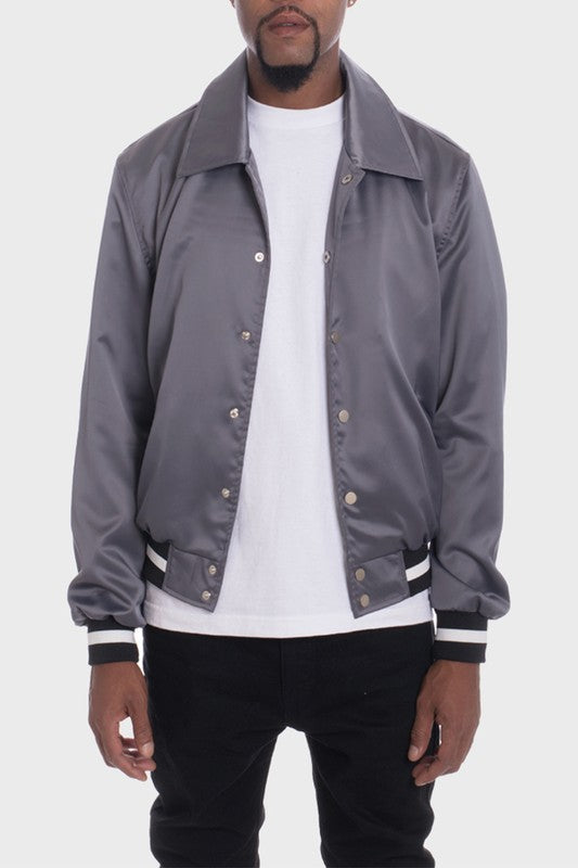 Luxury Satin Bomber Jacket