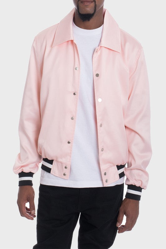 Men Satin Bomber Jacket