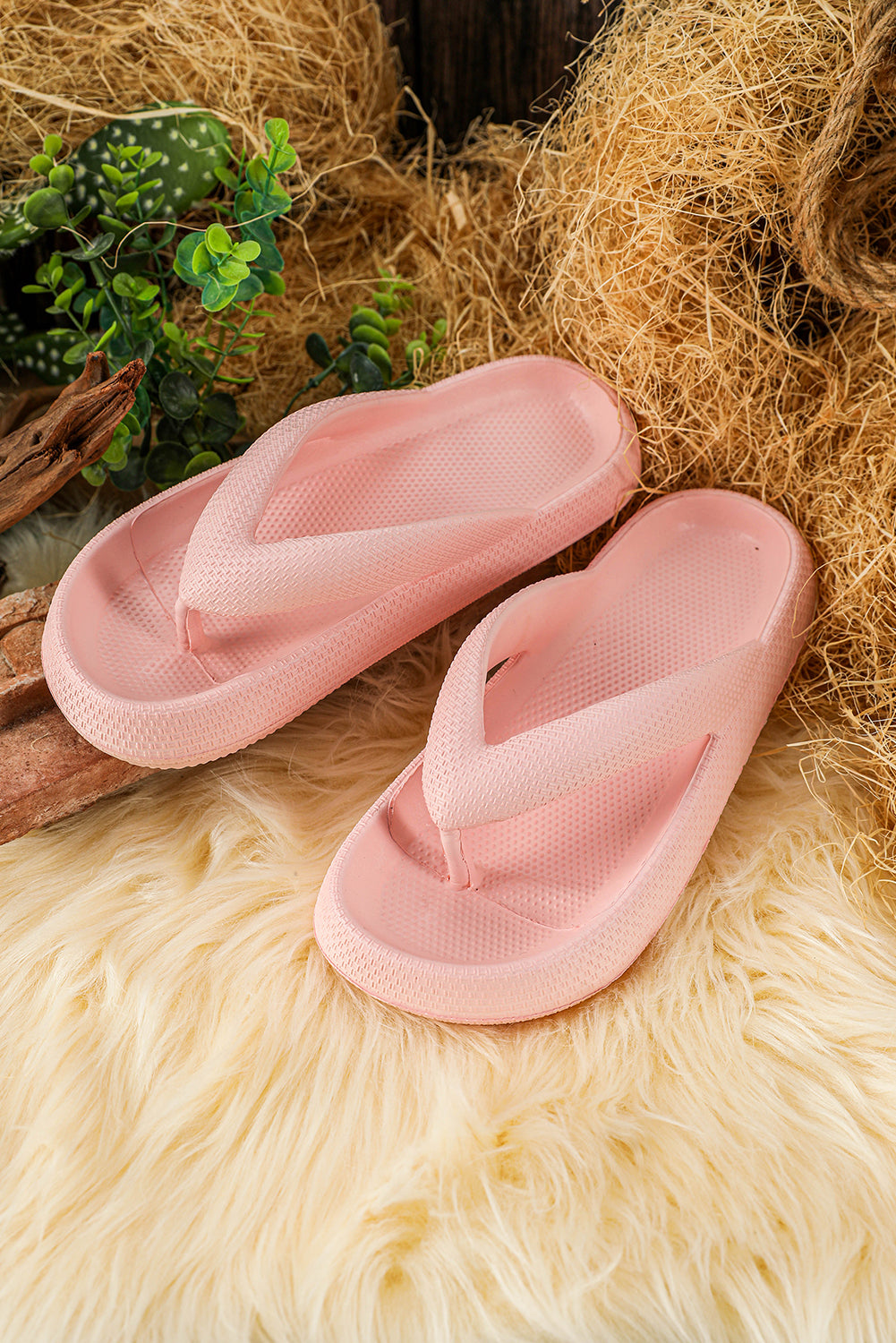 Pink Soft Cushion Flip Flops