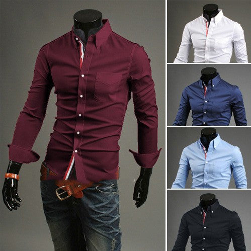 Men Dress Long-sleeved Shirts