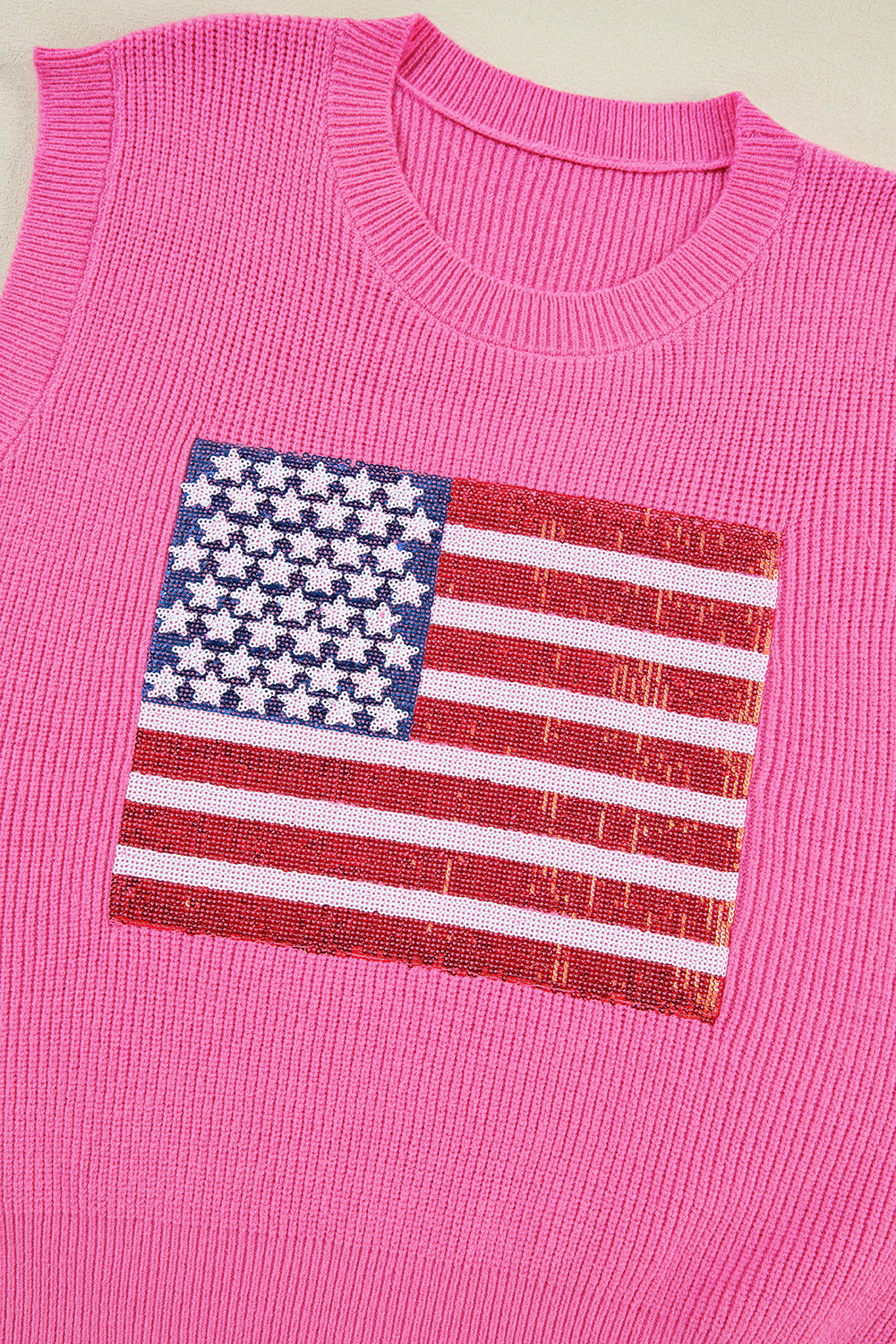 Sparkling American Flag Knitted Vest