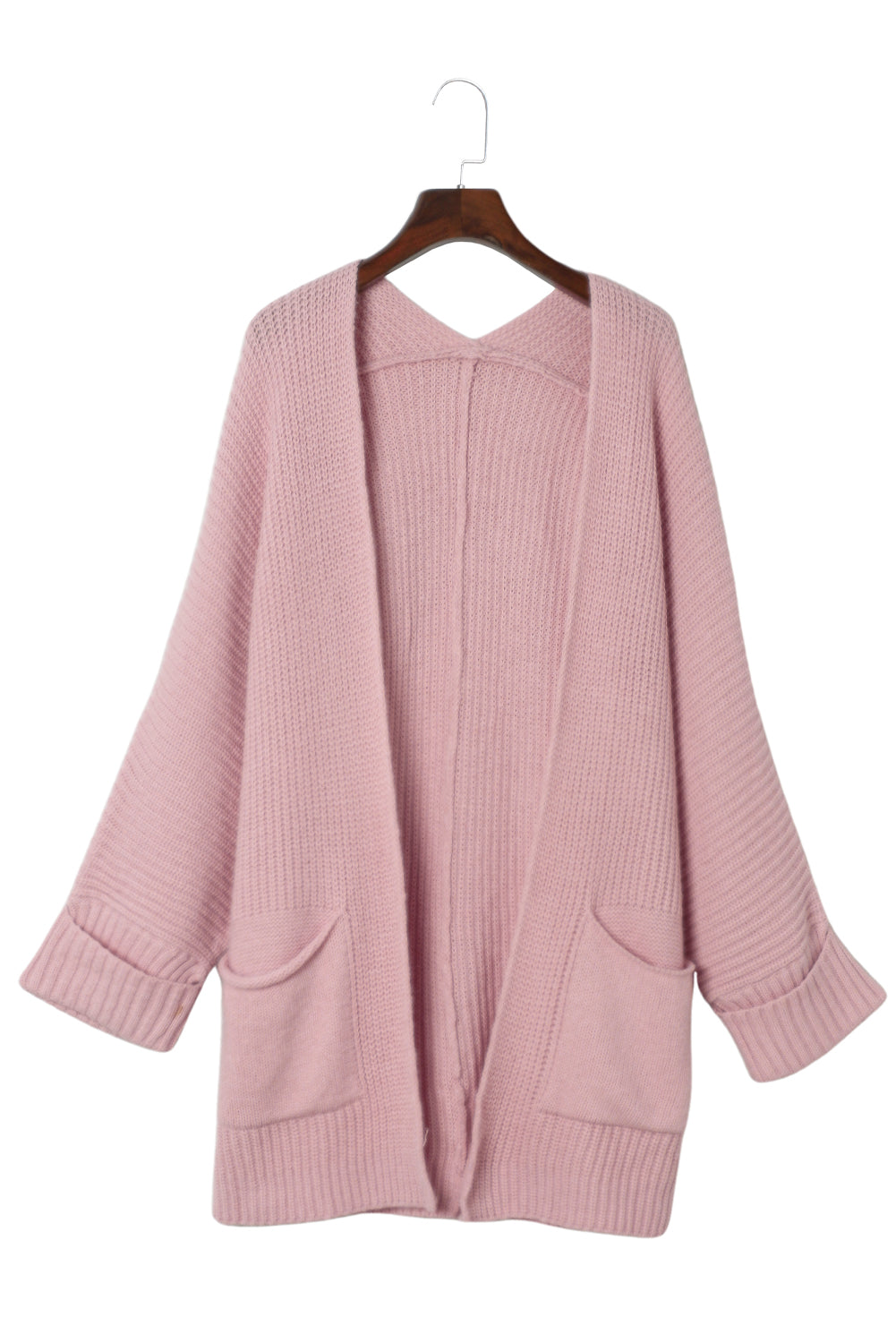 Apricot Oversized Fold Over Sleeve Cardigan