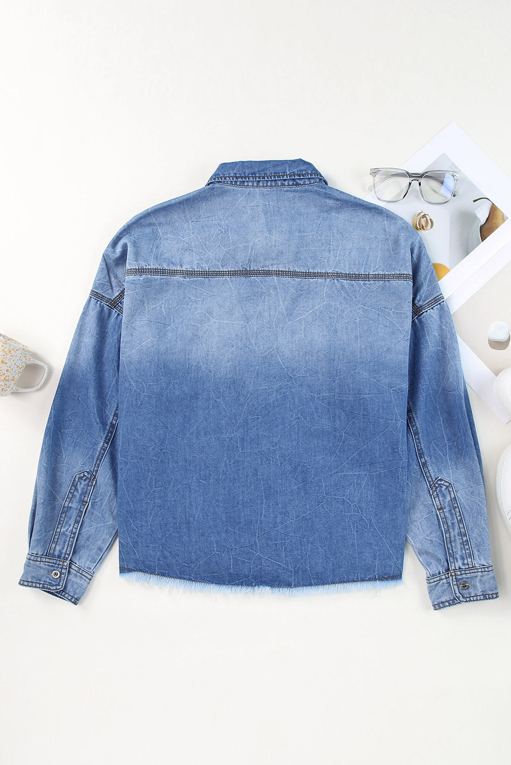 Fly Girl Sky Blue Denim Jacket