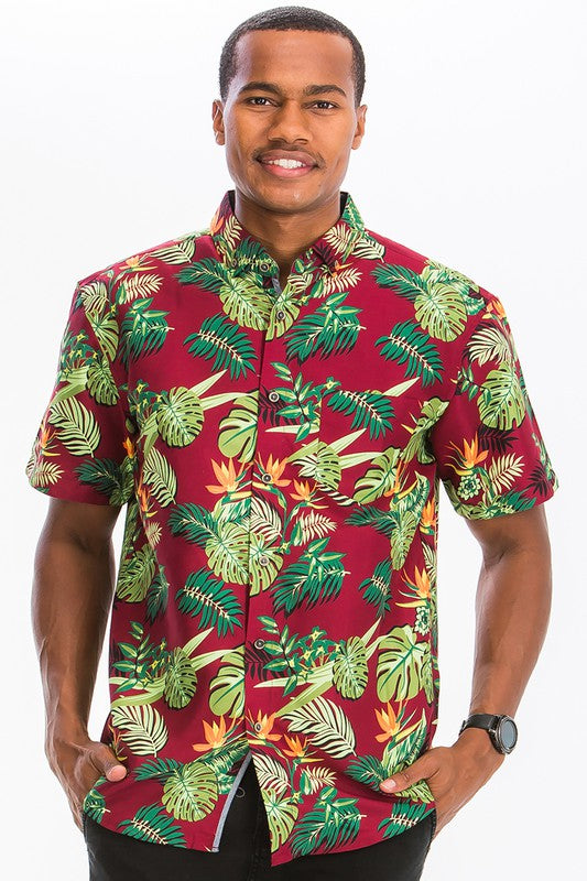 Hawaiian Button Down Shirt WS7005