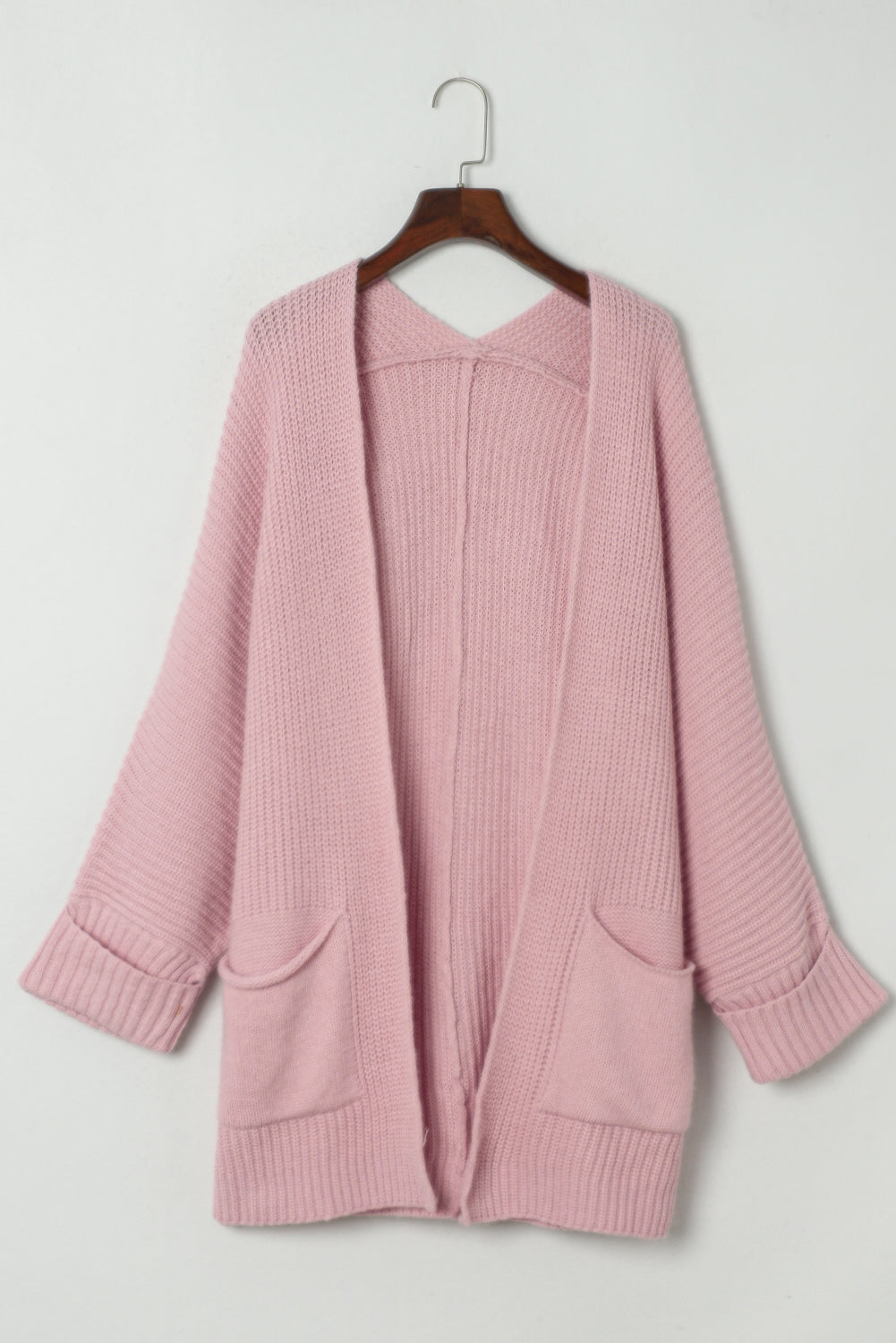 Apricot Oversized Fold Over Sleeve Cardigan