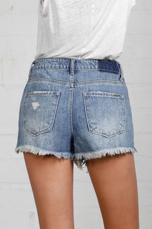 That Girl Distressed Denim Shorts