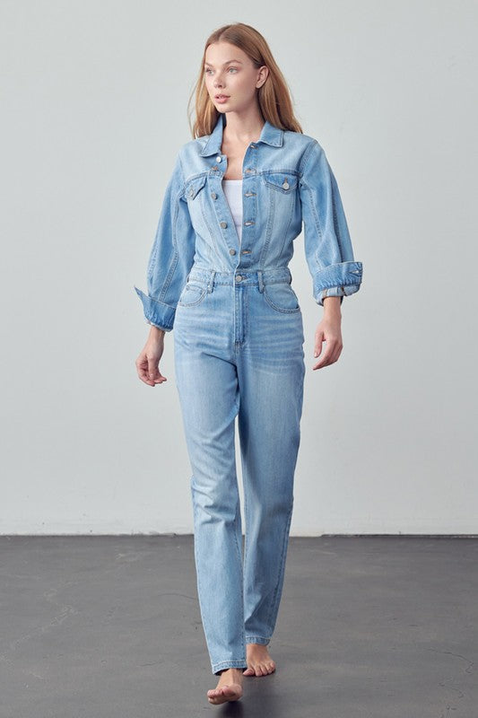 Tom Boy Denim Jumpsuit