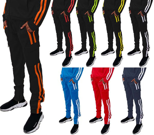 Men Two Stripe Cargo Track Pants