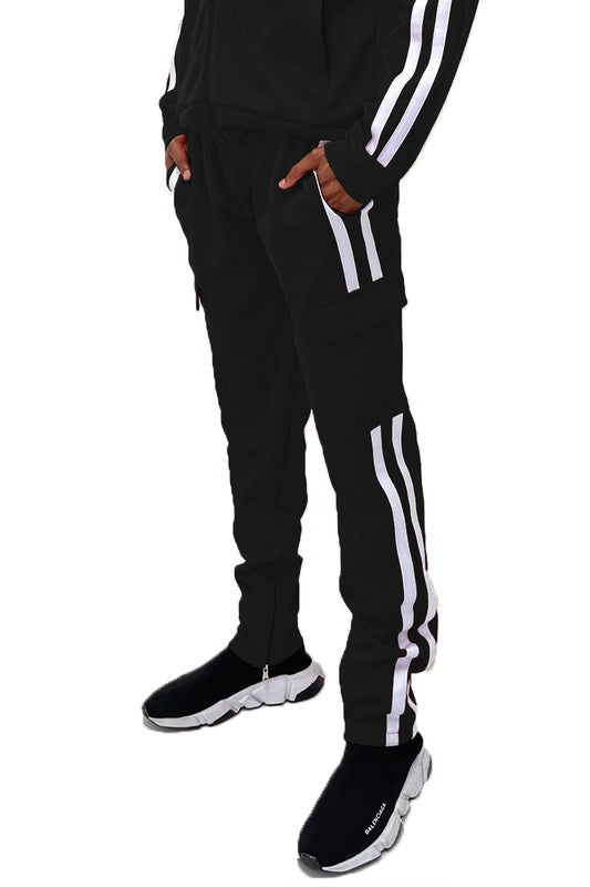 Men Two Stripe Cargo Track Pants