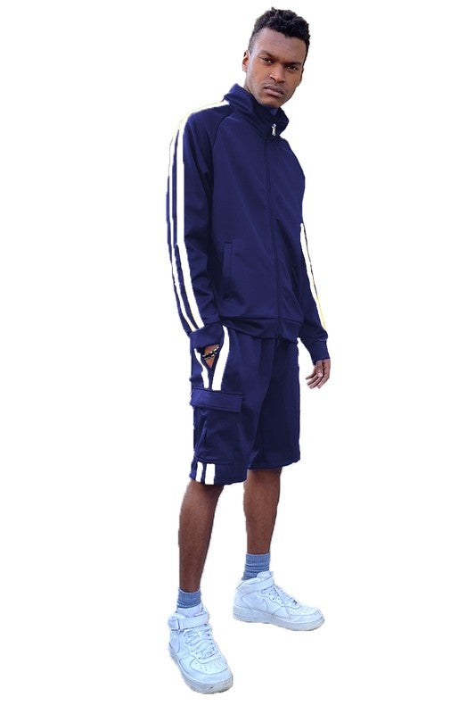 Two Stripe Cargo Pocket Track Suit