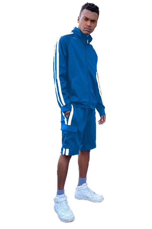 Two Stripe Cargo Pocket Track Suit