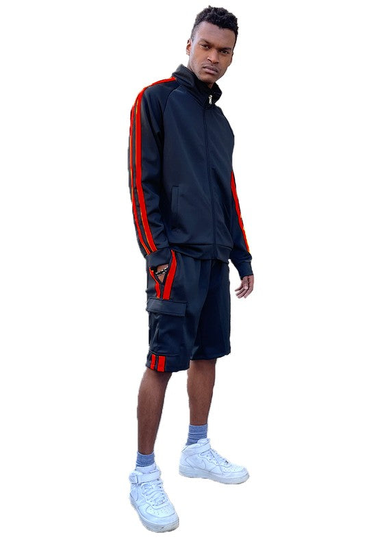 Two Stripe Cargo Pocket Track Suit