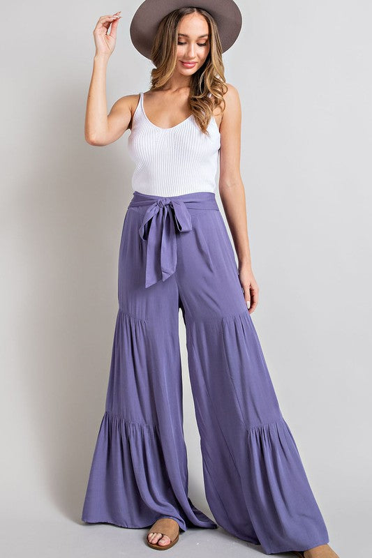 Tiered Dressy Wide Pants