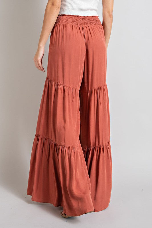 Tiered Dressy Wide Pants