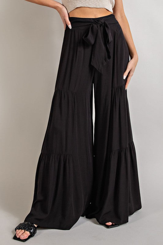 Tiered Dressy Wide Pants