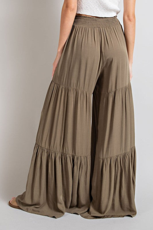 Tiered Dressy Wide Pants