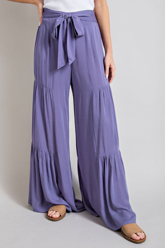 Tiered Dressy Wide Pants