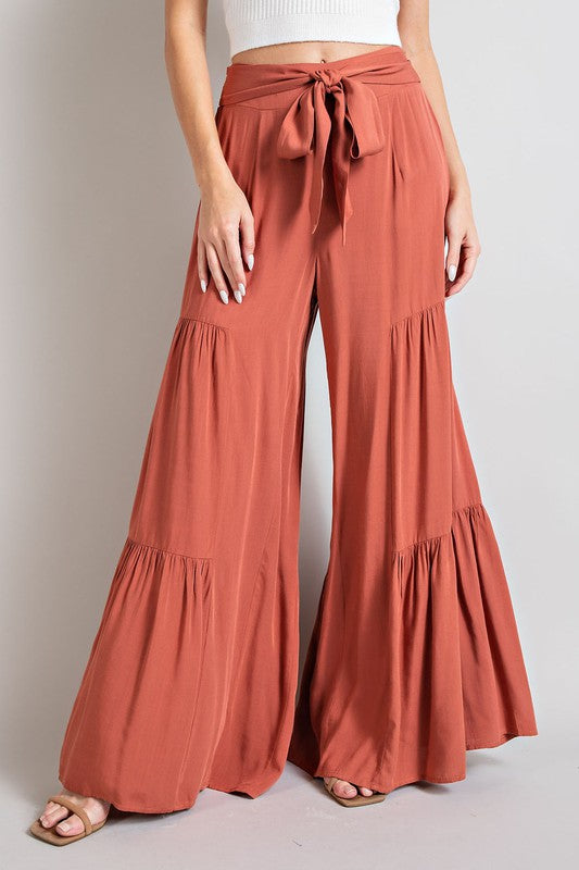 Tiered Dressy Wide Pants