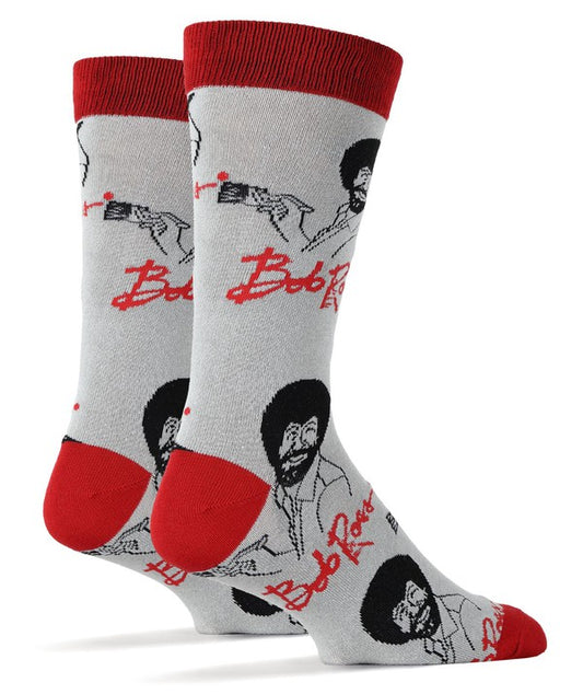 Bob Ross - Men's Cotton Crew Funny Socks