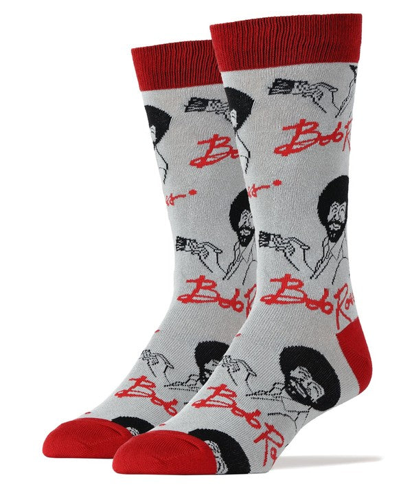 Bob Ross - Men's Cotton Crew Funny Socks