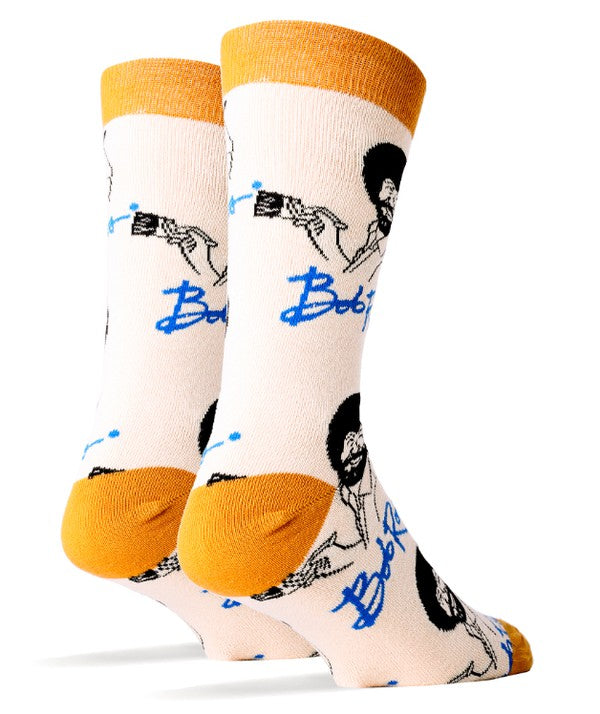 Bob Ross - Men's Cotton Crew Funny Socks