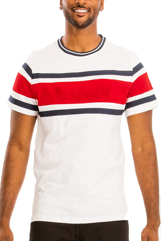 Cotton Three Stripe T Shirt