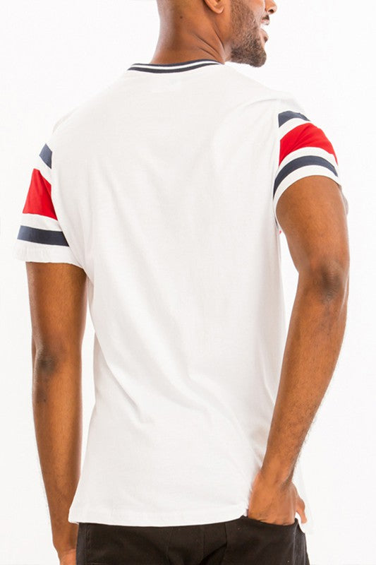 Cotton Three Stripe T Shirt