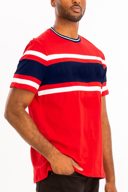 Cotton Three Stripe T Shirt