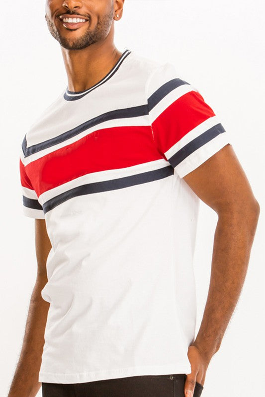 Cotton Three Stripe T Shirt