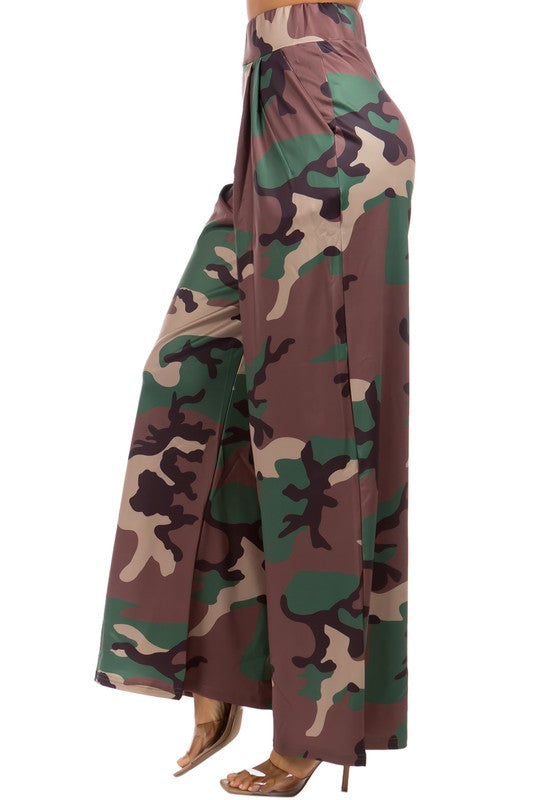 Sexy Camo Palazzo Pants