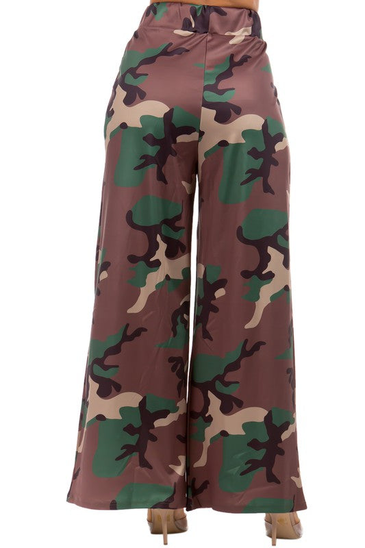 Sexy Camo Palazzo Pants