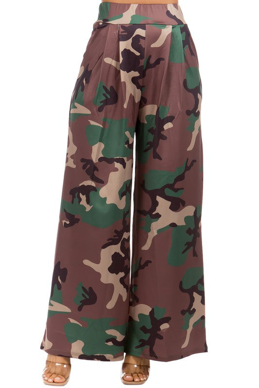 Sexy Camo Palazzo Pants