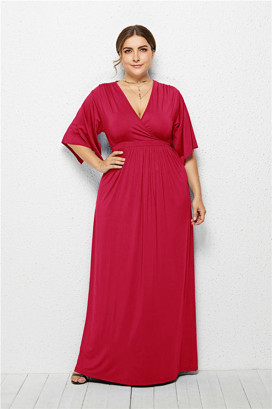 Plus Size Loose Fit Casual Maxi Dress