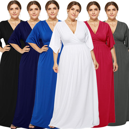 Plus Size Loose Fit Casual Maxi Dress