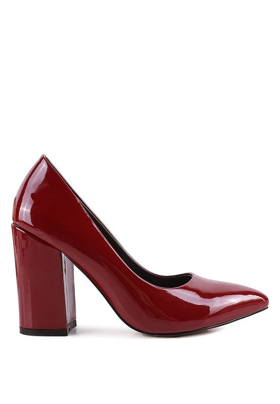 Block Heeled Formal Pumps