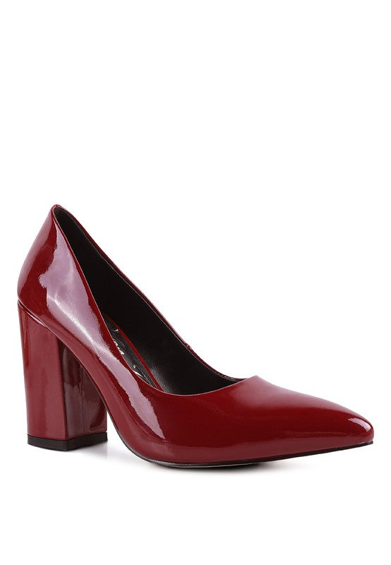 Block Heeled Formal Pumps