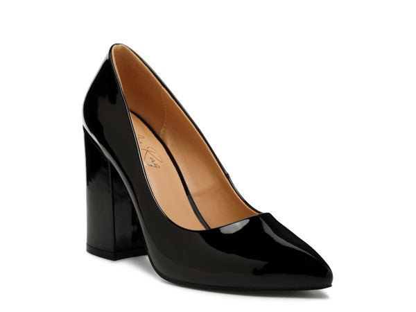 Block Heeled Formal Pumps