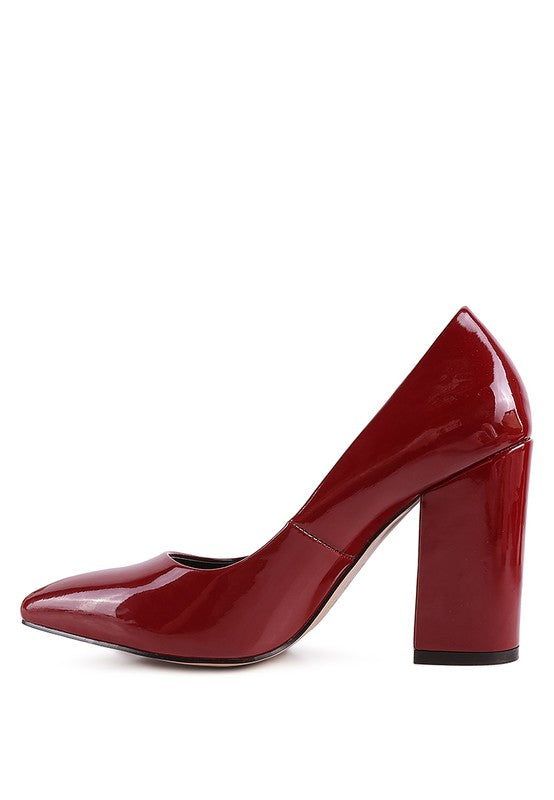 Block Heeled Formal Pumps