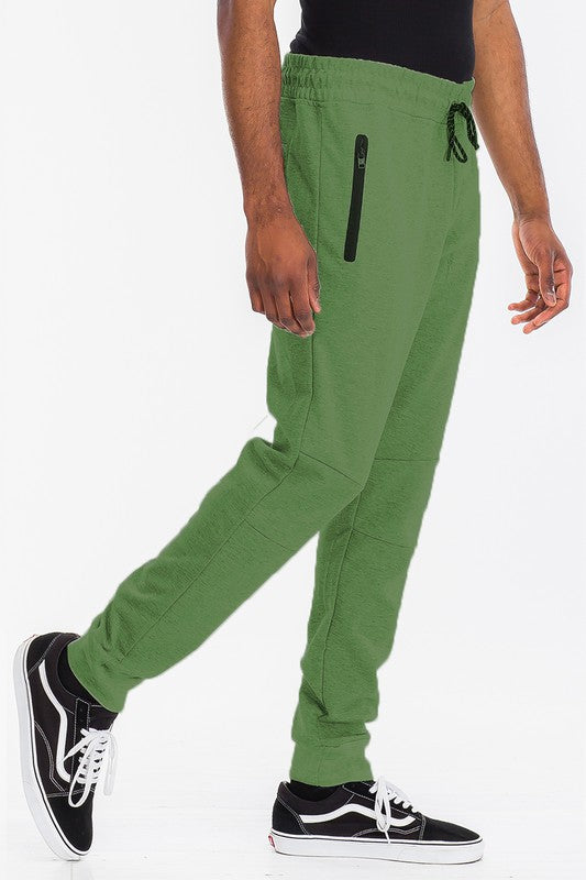 Mens Solid Slim Cut Jogger