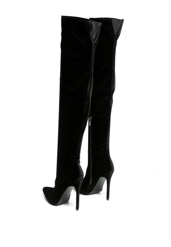 Stretch Thigh High Stiletto Boots