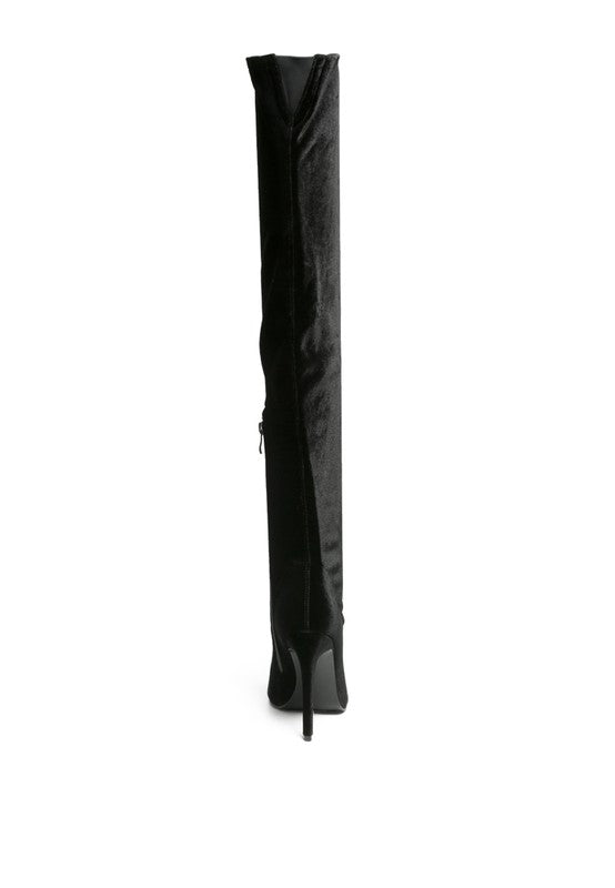 Stretch Thigh High Stiletto Boots