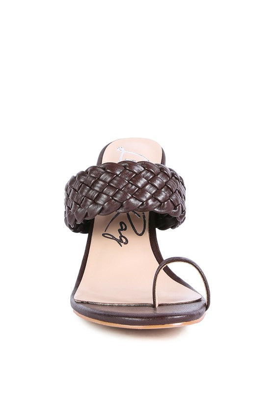 Woven Strap Toe Ring Sandals