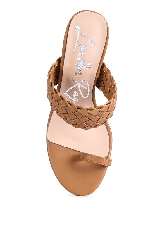 Woven Strap Toe Ring Sandals