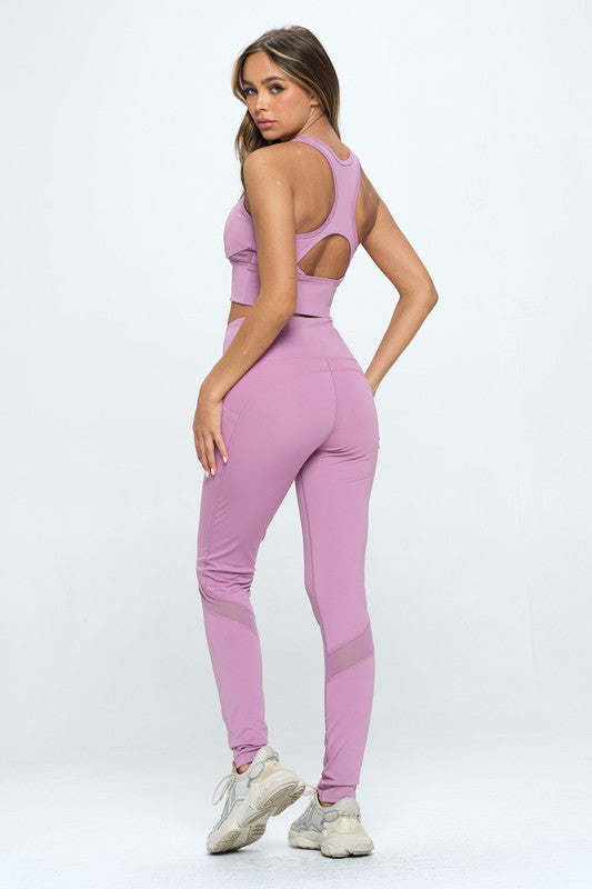 Women's Two Piece Activewear Set Cut Out Back