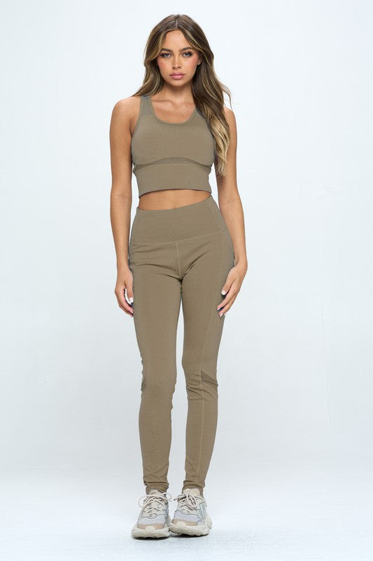 Women's Two Piece Activewear Set Cut Out Back