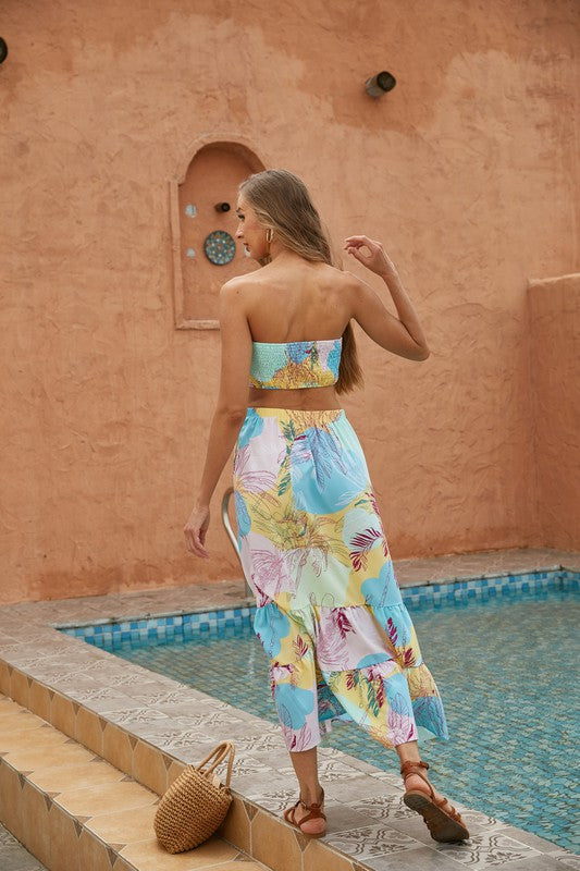 Sunny Day Floral Maxi Skirt Set