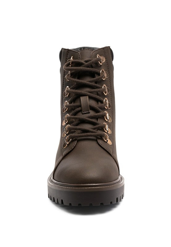 Shirly Soft Leather Lace-Up Boots