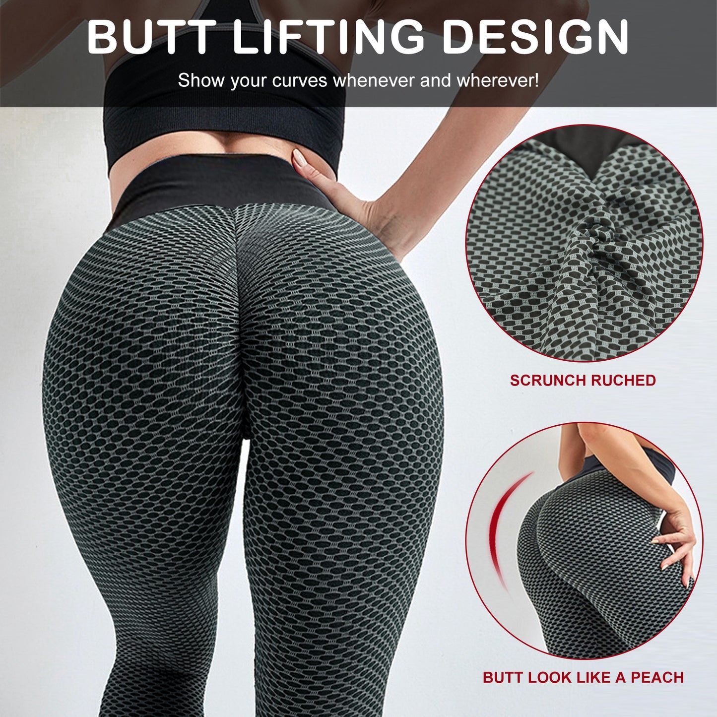 TIK Tok Leggings Butt Lifting Workout Tights (Up to size 2X)